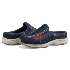 Sale Easy Spirit Traveltime Clogs NavyPlaid