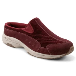 Sale Easy Spirit Traveltime Clogs RedVelourSuede