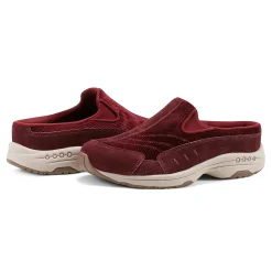 Sale Easy Spirit Traveltime Clogs RedVelourSuede