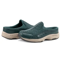 Sale Easy Spirit Traveltime Clogs DarkGreenNylon