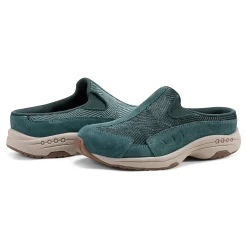 Clearance Easy Spirit Traveltime Clogs GreenVelourSuede