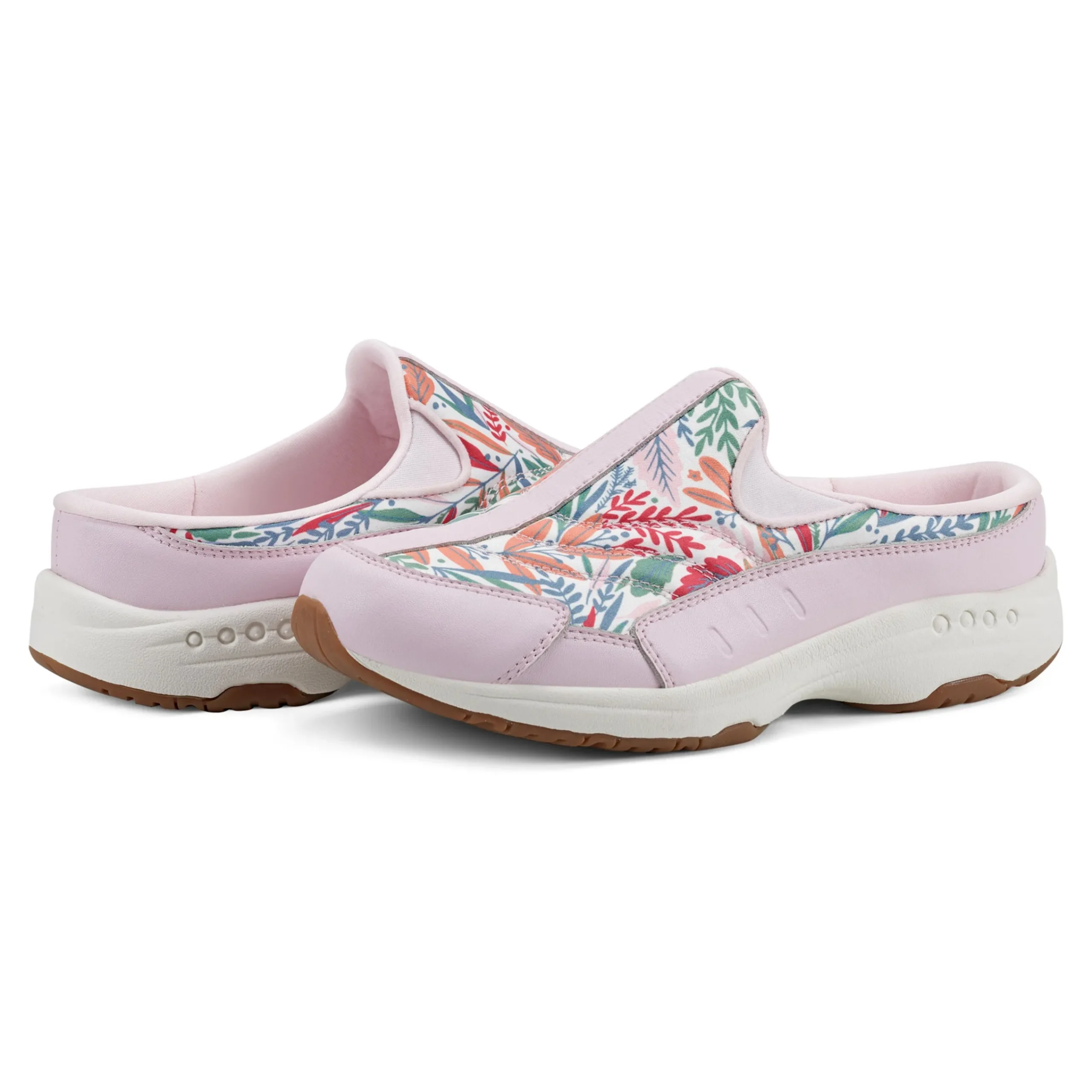 Clearance Easy Spirit Traveltime Clogs PinkTropicalPrint