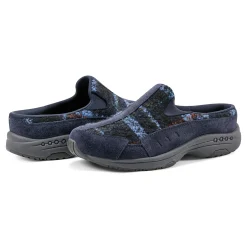 Discount Easy Spirit Traveltime Clogs NavyTartanPlaid