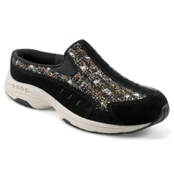 Clearance Easy Spirit Traveltime Clogs BlackBoucleMulti