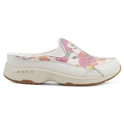 Sale Easy Spirit Traveltime Clogs WhiteFloralRaffia