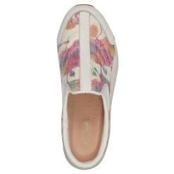Sale Easy Spirit Traveltime Clogs WhiteFloralRaffia