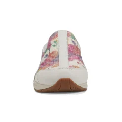 Sale Easy Spirit Traveltime Clogs WhiteFloralRaffia