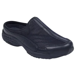 Sale Easy Spirit Traveltime Leather Clogs NavyLeather