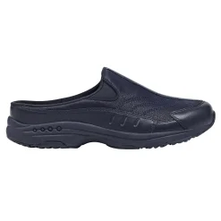Sale Easy Spirit Traveltime Leather Clogs NavyLeather