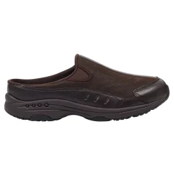 Sale Easy Spirit Traveltime Leather Clogs ChocolateLeather