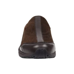 Sale Easy Spirit Traveltime Leather Clogs ChocolateLeather