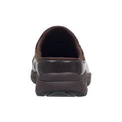 Sale Easy Spirit Traveltime Leather Clogs ChocolateLeather