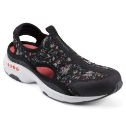 Discount Easy Spirit Trina Slip On Walking Shoes BlackFloral