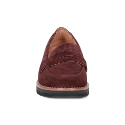 Hot Easy Spirit Velia Casual Slip On Loafers RedSuede