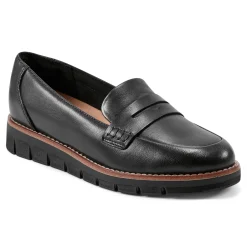 Outlet Easy Spirit Velia Casual Slip On Loafers BlackLeather
