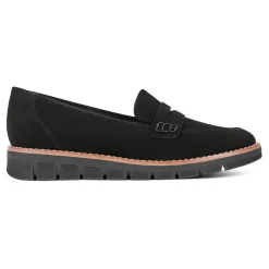 Clearance Easy Spirit Velia Casual Slip On Loafers BlackSuede