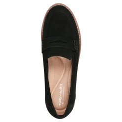 Clearance Easy Spirit Velia Casual Slip On Loafers BlackSuede