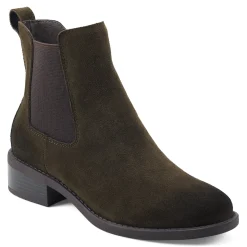 Discount Easy Spirit Wanda Chelsea Ankle Booties OliveSuede