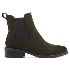 Discount Easy Spirit Wanda Chelsea Ankle Booties OliveSuede