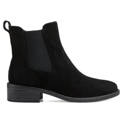 Hot Easy Spirit Wanda Chelsea Ankle Booties BlackSuede