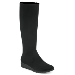 New Easy Spirit Yumi Casual Tall Wedge Boots BlackMulti